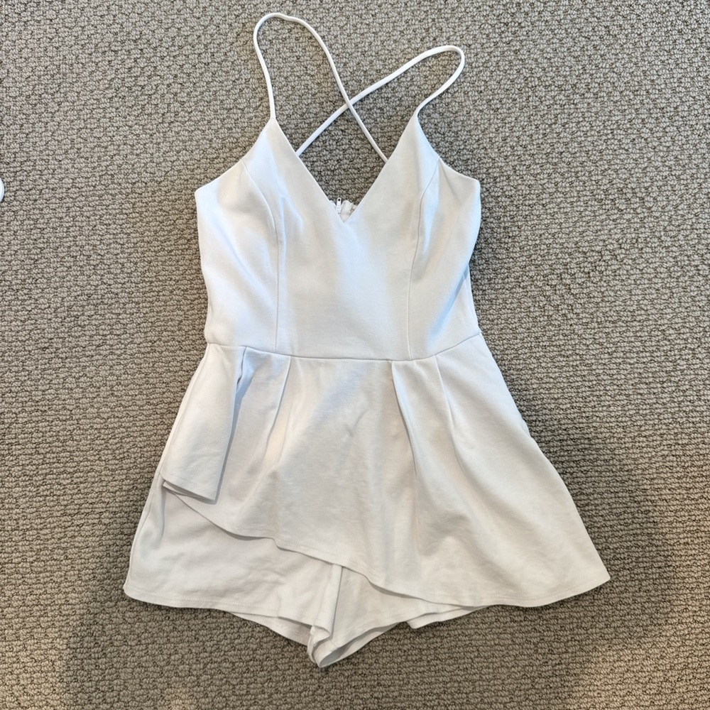 White Strappy Romper